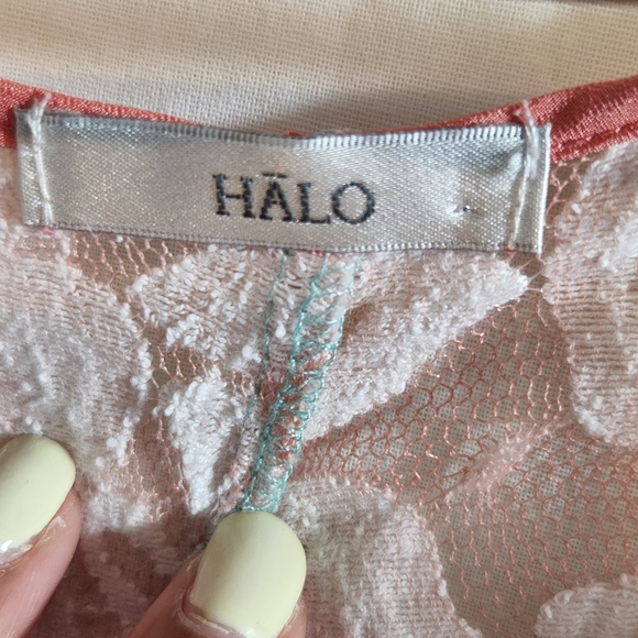 Halo Lace Sheer Cold Shoulder Blouse - Picture 6 of 8